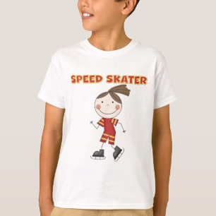 女の子の速度のスケート選手のTシャツおよびギフト Tシャツ