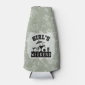 女の子の週末のカスタマイズパーティー時間を任意の色に ボトルクーラー (正面)