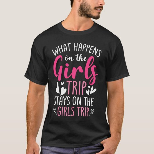 女の子の週末の旅行は女の子の旅行で起こる Tシャツ (正面)