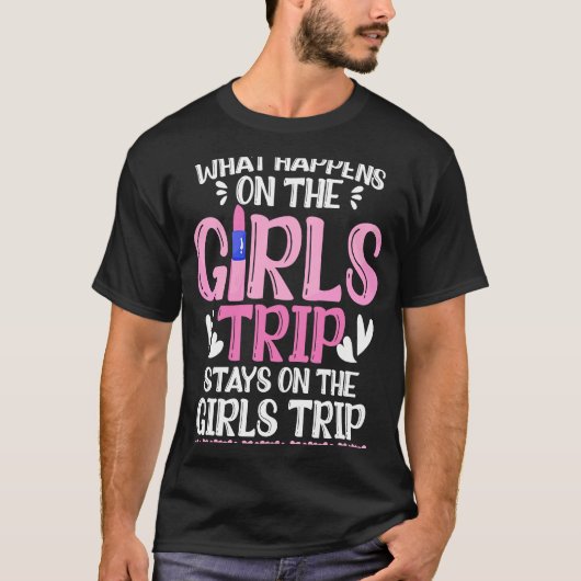 女の子の週末の旅行は女の子の旅行で起こる Tシャツ (正面)