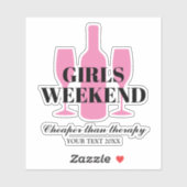 女の子の週末の旅行ワインのテイスティングパーティーのビニール シール (シート)