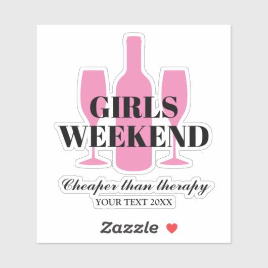 女の子の週末の旅行ワインのテイスティングパーティーのビニール シール (シート)