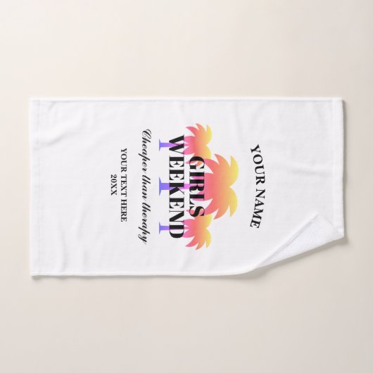 女の子の週末はセラピーギフトより安おもしろいい ハンドタオル (ハンドタオル)