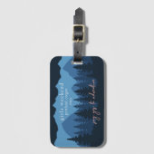 女の子の週末パーソナライズされた ラゲッジタグ (正面縦)