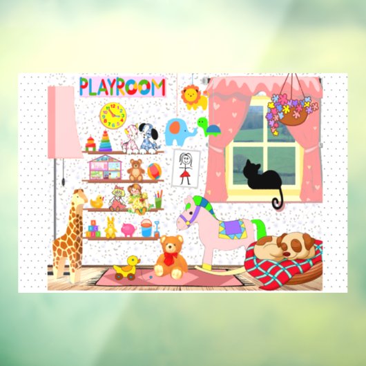 女の子の遊び部屋 ウィンドウサイン (シート3)