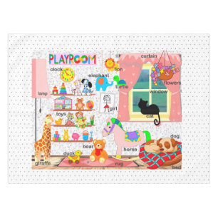 女の子の遊び部屋 テーブルクロス