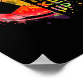 女の子の遊サッカーが好きなのは知カラフルっている ポスター (角)