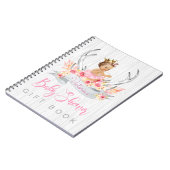 女の子の部族のアントラーベビーシャワーゲストギフトブック ノートブック (左側)