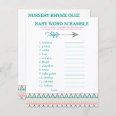 女の子の部族の矢の赤ちゃんシャワーゲーム (正面/裏面)