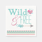 女の子の部族の赤ちゃんシャワー スタンダードカクテルナプキン (正面)