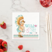 女の子の部族の赤ちゃんシャワー スタンダードカクテルナプキン (インサイチュ)