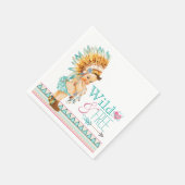 女の子の部族の赤ちゃんシャワー スタンダードカクテルナプキン (角)