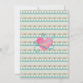 女の子の部族ボホアローベイビーシャワー 招待状 (裏面)