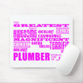 女の子の配管工：ピンク素晴らしの配管工 マウスパッド (マウス)