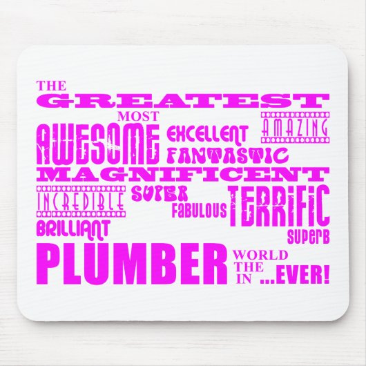 女の子の配管工：ピンク素晴らしの配管工 マウスパッド (正面)