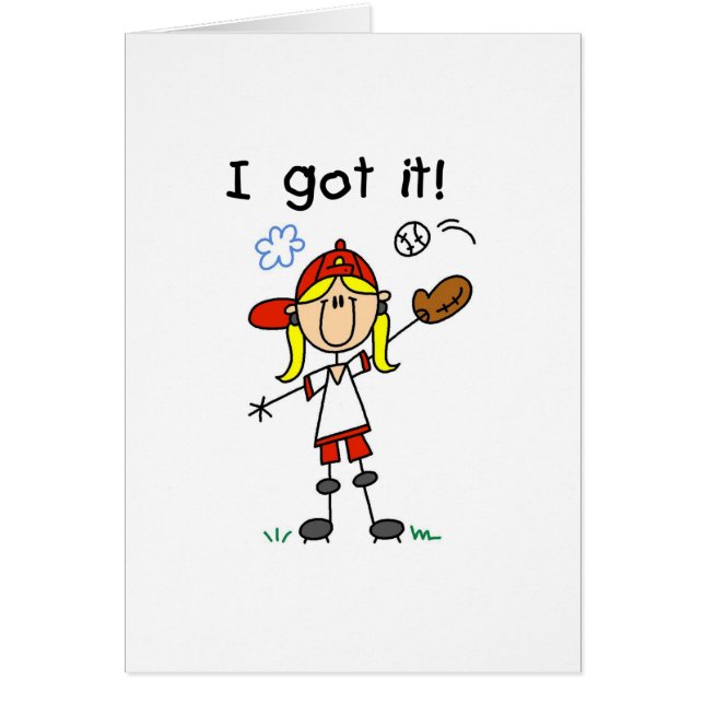 女の子の野球私はそれを得ました (正面)