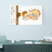 女の子の野生と自由な部族ボホベイビーシャワー 横断幕 (トレードショー)