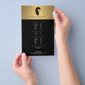 女の子の金ゴールドフェイク美しいフライヤー チラシ (ハンドル)