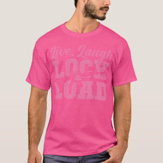 女の子の銃の所有者2Aライブ笑いロックロードガン恋人 Tシャツ