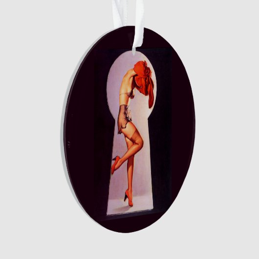 女の子の鍵穴を固定 オーナメント (正面)