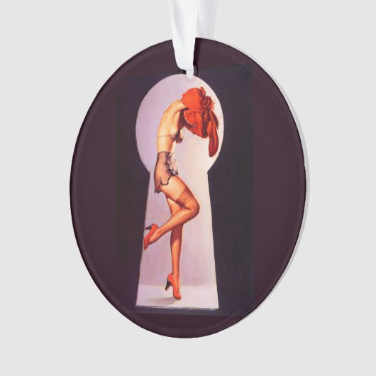 女の子の鍵穴を固定 オーナメント (正面)