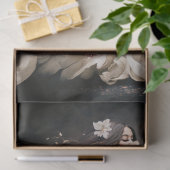 女の子の開花,ハミング鳥とフローラポートレートアート 薄葉紙 (ギフト)