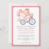 女の子の陽気なバプテスマへのバウティゾ招待 招待状 (正面)