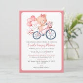 女の子の陽気なバプテスマへのバウティゾ招待 招待状 (スタンド正面)