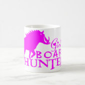 女の子の雄豚の狩り コーヒーマグカップ (中央)