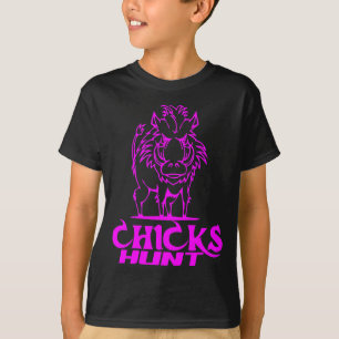 女の子の雄豚の狩り Tシャツ
