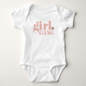 女の子の集団タイプ友人グループ女性の友情 ベビーボディスーツ (正面)