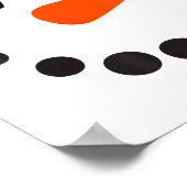 女の子の雪だるまの顔 クリスマス ウィンター ポスター (角)