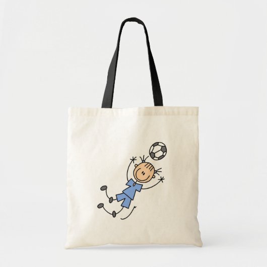 女の子の青いサッカーのユニフォーム トートバッグ (正面)