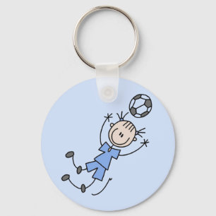 女の子の青いサッカーの均一Tシャツおよびギフト キーホルダー