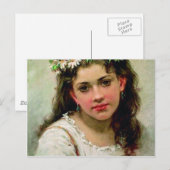 女の子の頭部 ポストカード (正面/裏面)