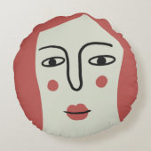 女の子の顔丸い枕 ラウンドクッション (裏面)