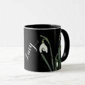 女の子の顔名ルーシーのカスタマイズ可能なフローラファッション マグカップ (正面右)