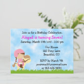 女の子の馬の誕生日招待状 招待状 (スタンド正面)