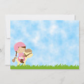 女の子の馬の誕生日招待状 招待状 (裏面)