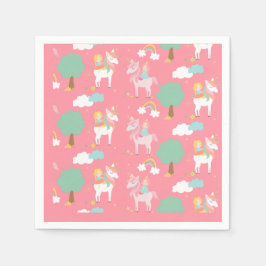 女の子の馬 スタンダードカクテルナプキン
