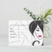 女の子の髪のサロンギフト証明書 (スタンド正面)