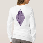 女の子の魂から過去 |恩納幽霊女 |両面 Tシャツ (裏面)