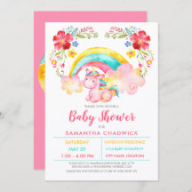 女の子の魔法のユニコーン赤ちゃんシャワー