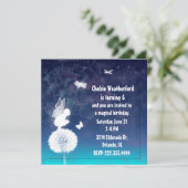 女の子の魔法の妖精の誕生日のパーティの招待状 招待状 (スタンド正面)