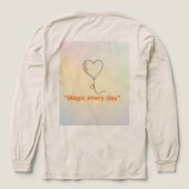 女の子の魔法の馬のTシャツ - かわいいユニコーンとポニー トライブレンドＴシャツ (デザイン背面)