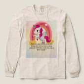 女の子の魔法の馬のTシャツ - かわいいユニコーンとポニー トライブレンドＴシャツ (デザイン正面)