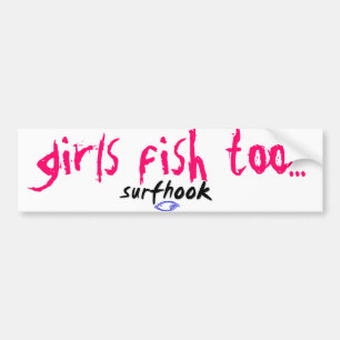 女の子の魚も バンパーステッカー