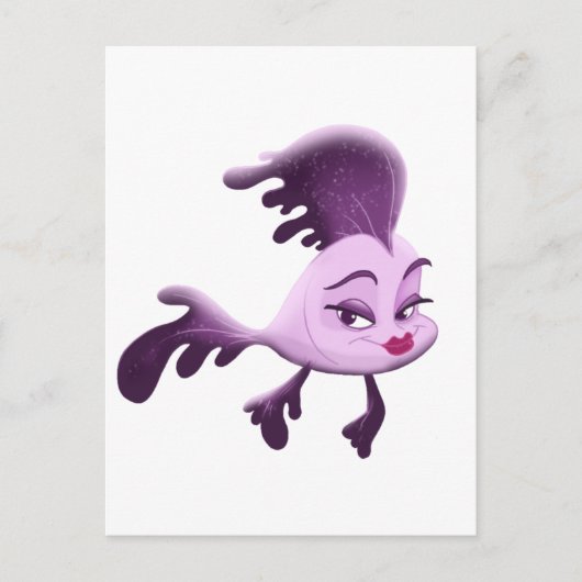 女の子の魚 ポストカード (正面)