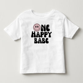 女の子の1歳の誕生日おめでとう トドラーTシャツ