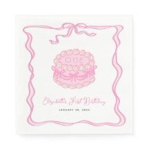 女の子の1歳の誕生日はピンクのリボンでお祝い